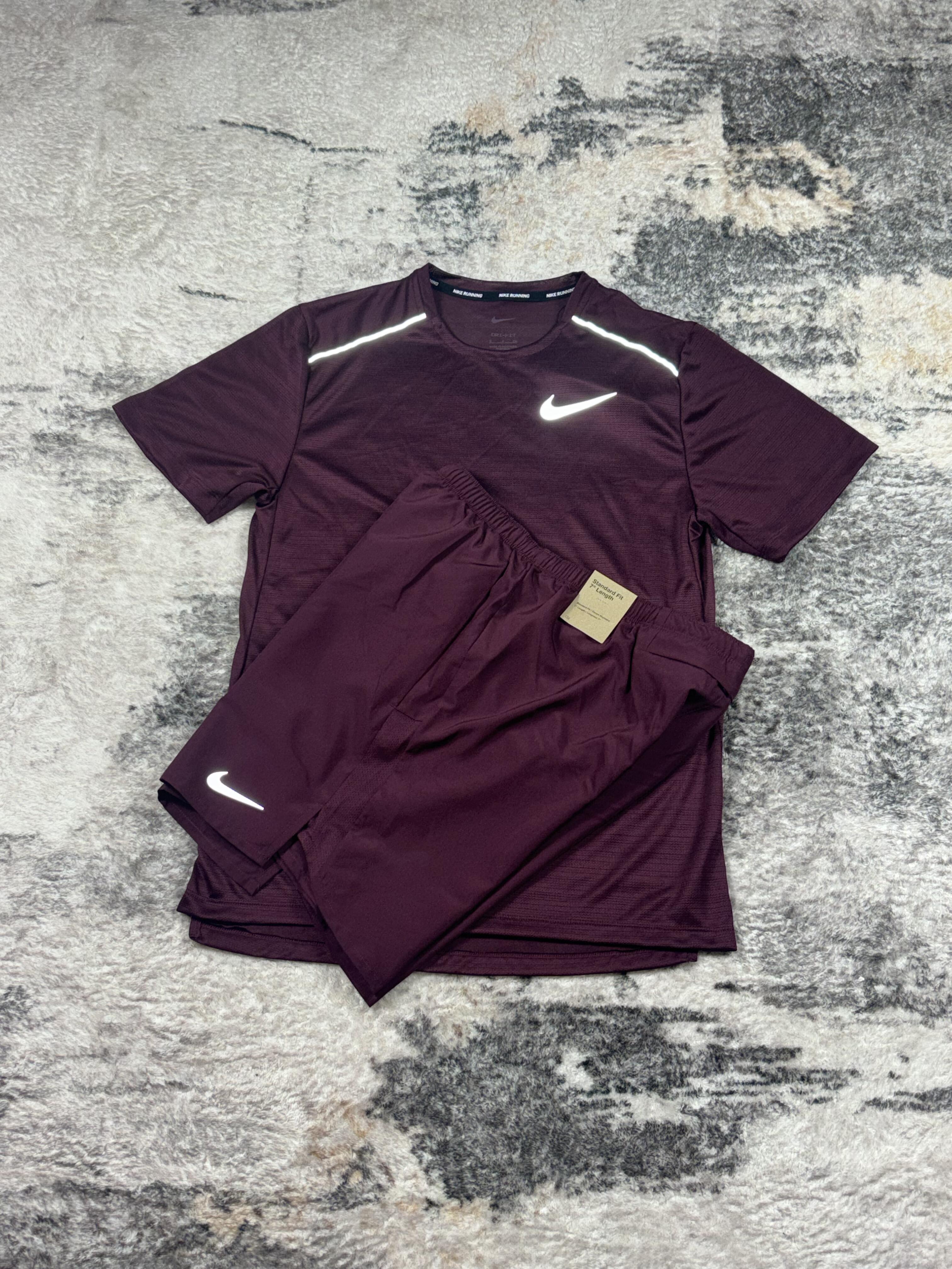 Nike miler & challenger set burgundy
