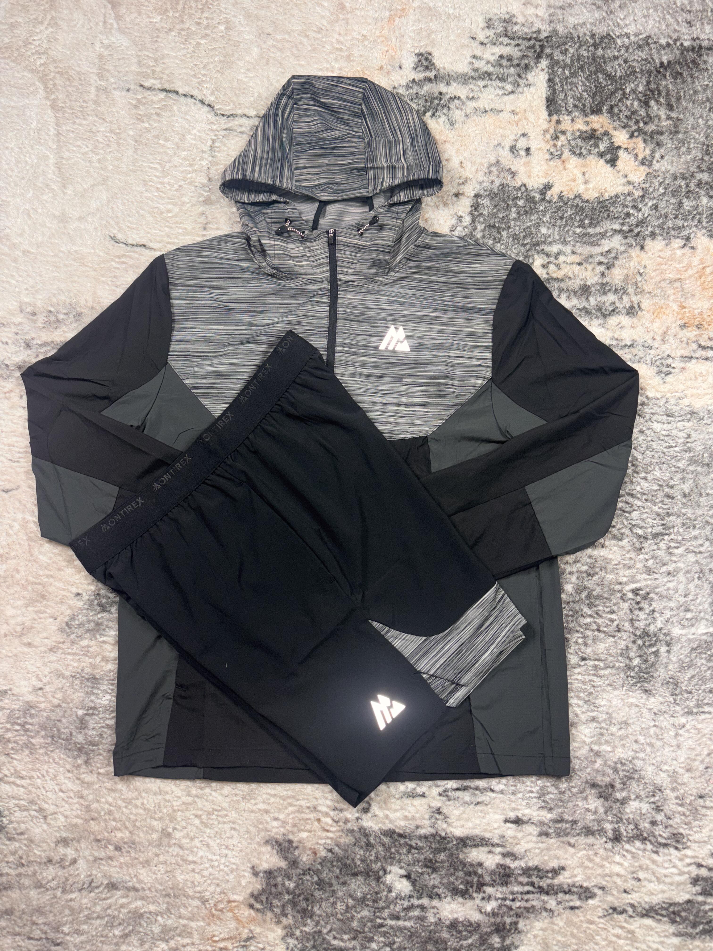Montirex trail jacket & shorts set black/grey