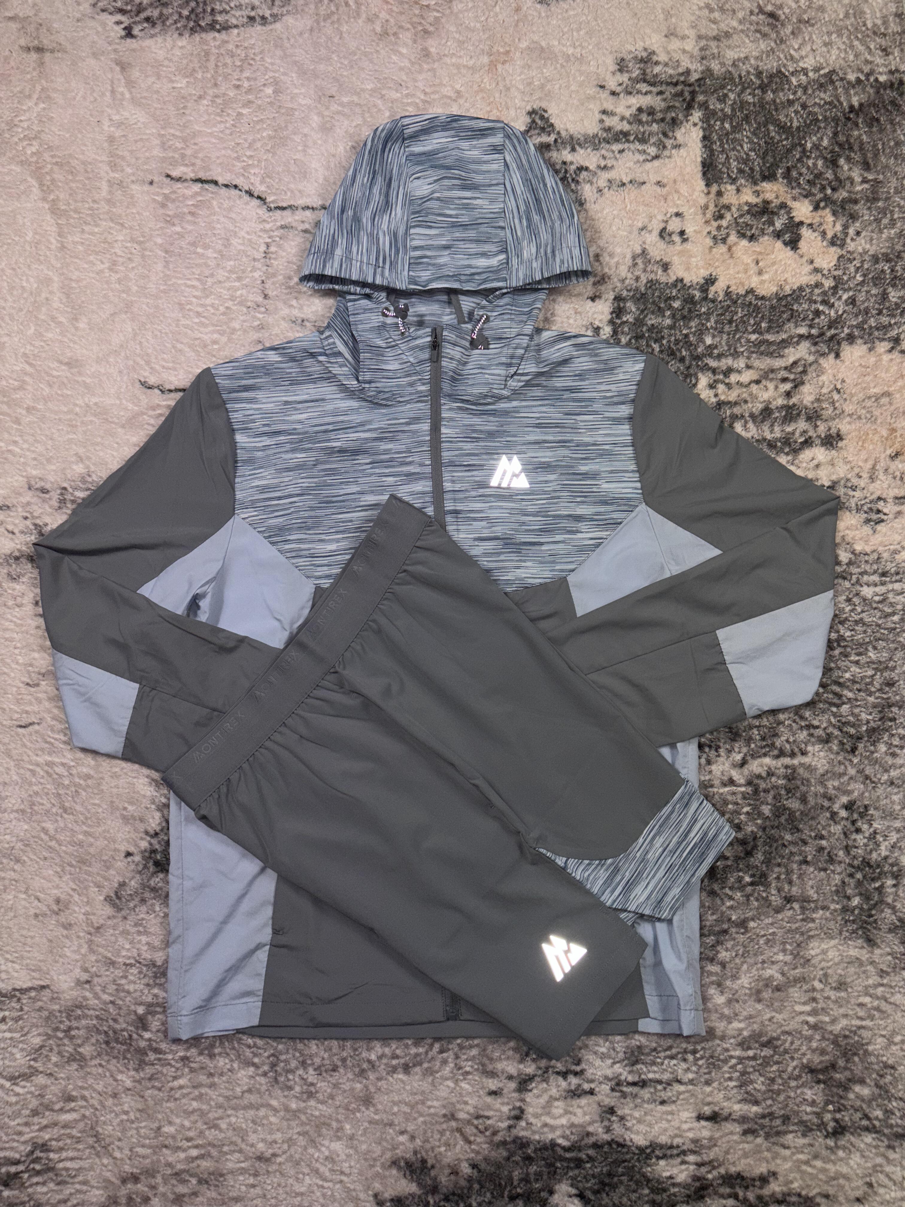 Montirex trail jacket & shorts set blue/grey