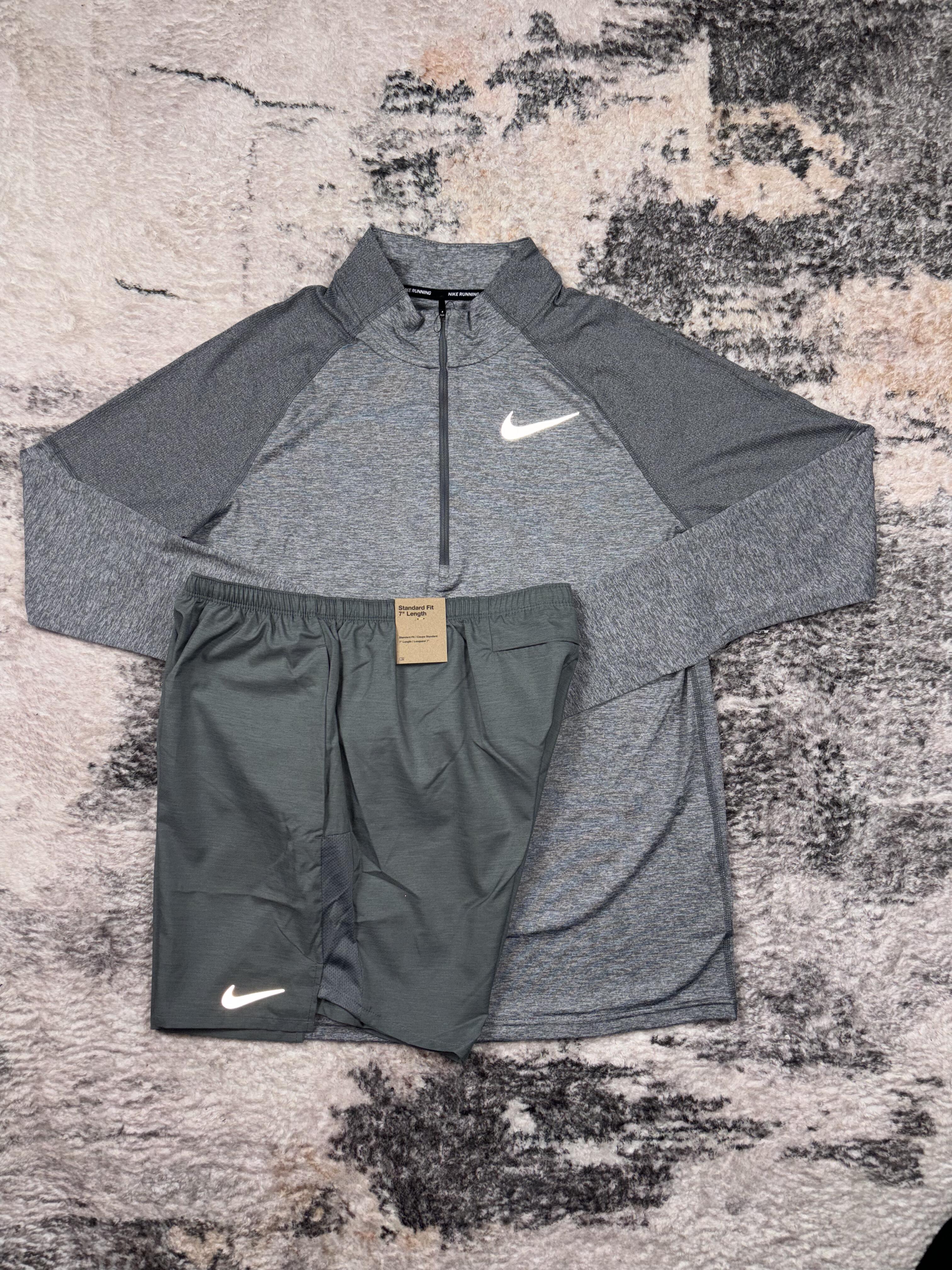 Nike element & shorts set smoke grey
